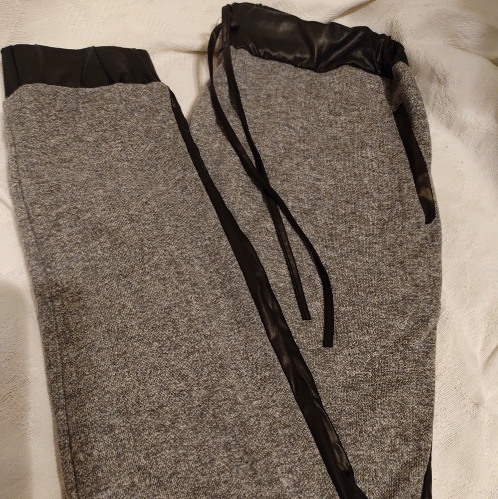 Shosho Casual Leggings Jogging Running Cotton & Polyester Faux Leather Like 🆕❗❗